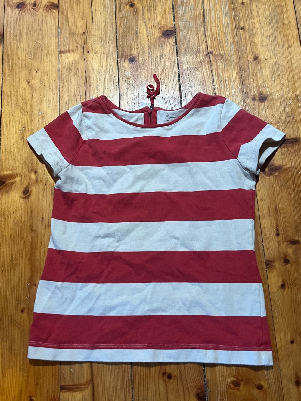 Loft stripes boat neck top